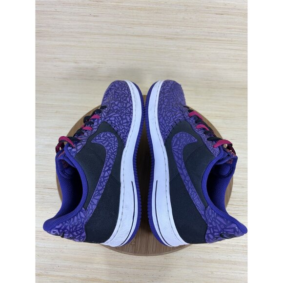 Nike Air Force 1 Low Crackled Black Court Purple Athletic Shoes Mens Size 10 - Picture 5 of 8